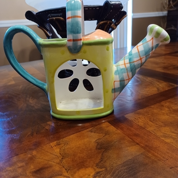 Vintage Decorative watering pitcher, great for candles inside. - Picture 2 of 3